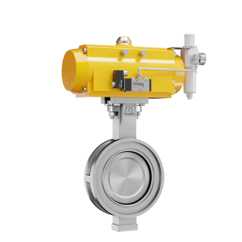 进口气动双偏心高性能蝶阀