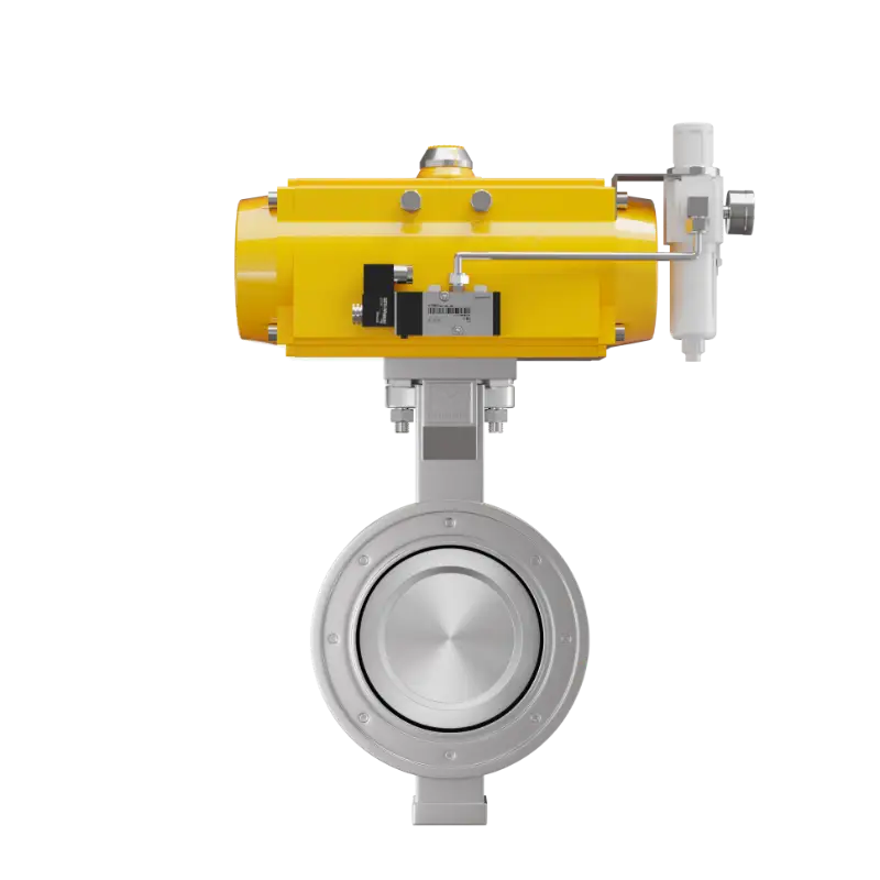 进口气动双偏心高性能蝶阀