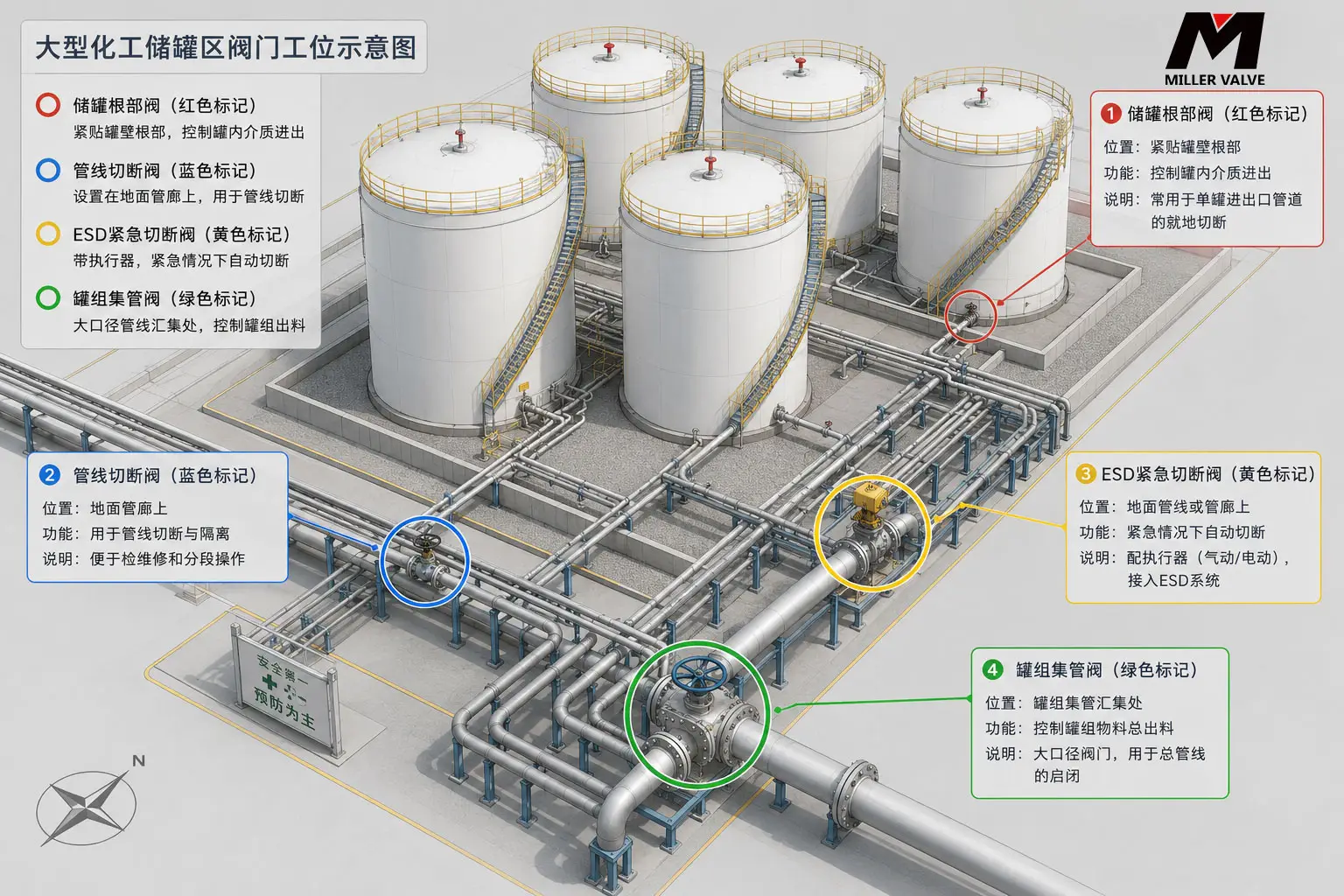 大型化工园区储罐区进口球阀配套应用详解：从选型配置到ESD联锁